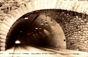 Oregon Columbia River Highway Bonneville Tunnel Real Photo