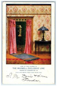 c1910's The Maxwell Exclusive Line Wallpaper Advertising Antique Postcard