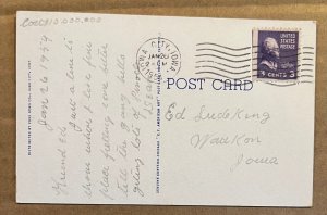 USED POSTCARD - VETERANS' ADMINISTRTION HOSPITAL, IOWA CITY, IOWA