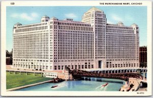 The Merchandise Mart Chicago Illinois IL Business Building River Postcard
