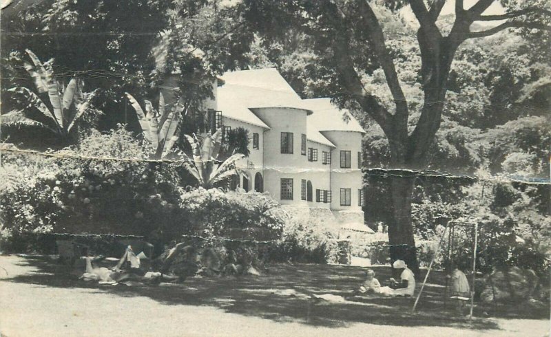 Zimbabwe SOUTHERN RHODESIA Leopard Rock Hotel 1953 real photo postcard (crease)