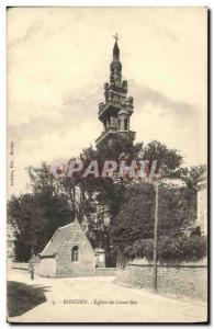 Old Postcard Roscoff Church Croaz Baz