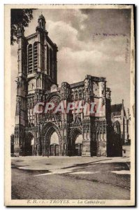 Old Postcard Troyes La Cathedrale