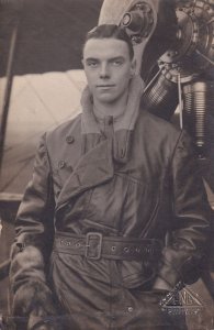 RAF 94 Squadron 1918 Plane Crash WW1 Aircraft Pilot Postcard