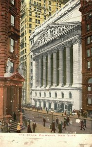 Vintage Postcard 1900's The Stock Exchange NY New York