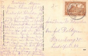 A179 Germany 1923 Sonthofen Allgaeuer Alpen Cafe Post Bahnhofstrasse postcard
