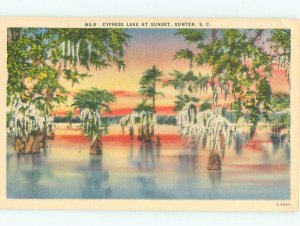 Linen LAKE SCENE Sumter South Carolina SC AE4528