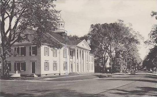 Connecticut Salisbury Town Hall And Main Street Albertype