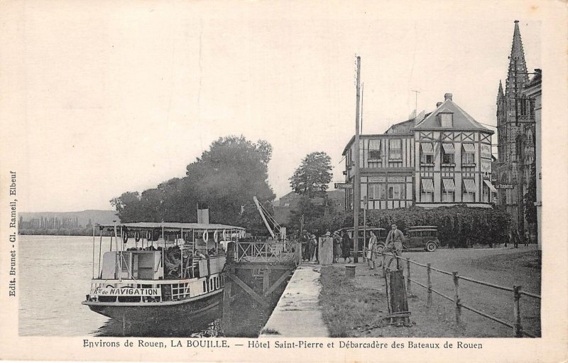 US79 environs La Bouille hotel Saint Pierre et Debarcadere des Bateaux de Rouen