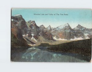 Postcard Moraine Lake and Valley of The Ten Peaks Alberta Canada