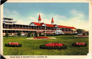 Louisville KY Grand Stand at Churchill Downs Derby Postcard unused 1920s/30s