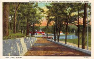 MO, Missouri  SAGMOUNT POOLS ENTRANCE Joplin~Neosho  ROADSIDE  c1940's Postcard