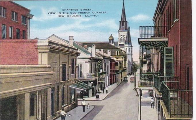 Louisiana New Orleans Chartres Street View In The Old French Quarter