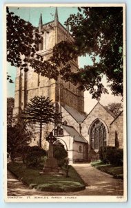 OSWESTRY, Shropshire England ~ ST. OSWALD'S PARISH CHURCH 1934  Postcard