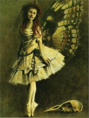 Gothic Fairy with Butterfly Wings and Skull by Michael