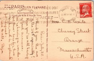 Paris France~Antique Postcard~ En Flanant~Posted 1911~Grand Marnier Liquor~KB21