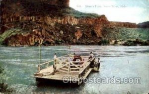 Glean's Ferry, Snake's river, Idaho, USA Ferry Boat 1910 internal creases