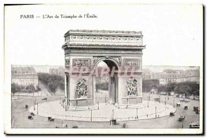 Old Postcard The Paris Arc de Triomphe of the Etoile