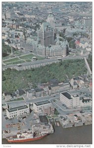 Aerial View, Chateau Frontenac, QUEBEC CITY, Quebec, Canada, 40-60´s