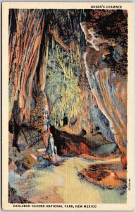 Queen Chamber Carlsbad Cavern National Park New Mexico NM Postcard