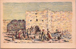 Israel Herod's Gate Jerusalem Ludvik Blum Vintage Postcard C282