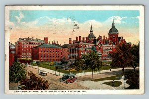 Baltimore MD-Maryland, John Hopkins Hospital Vintage c1924 Postcard