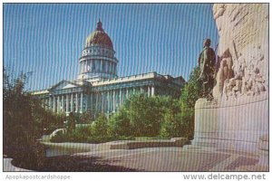 Utah Salt Lake City Utah State Capitol And Mormon Battalion Monument