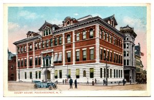 Antique Court House, Street Scene, Poughkeepsie, NY Postcard