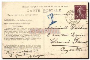 Old Postcard Saint Quentin Basilica Army