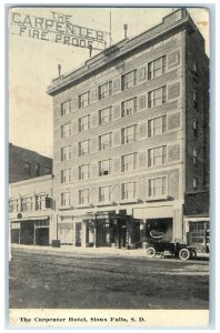 1914 Carpenter Hotel Building Restaurant Sioux Falls South Dakota SD Postcard