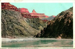 Vtg Fred Harvey Postcard 1910 Grand Canyon Arizona Zoroaster From The River M12