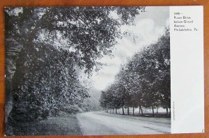 VINTAGE POSTCARD RIVER DRIVE BELOW GIRARD AVE. PHILADELPHIA PA