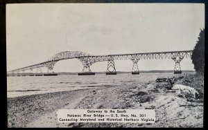 Vintage Postcard 1940 Potomac Grill, The Potomac River Bridge U.S. Highway 301