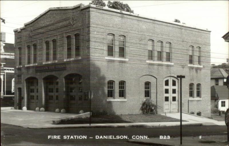 Danielson CT Fire Station Real Photoc1950 Postcard