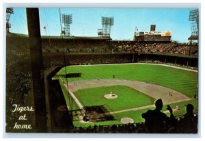 Tigers At Home ~ Inside Tiger Stadium ~ Detroit Tigers Michigan c1960's  Postcard