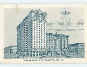 W-Border KING EDWARD HOTEL Toronto Ontario ON B2994