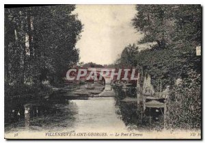 Old Postcard Villeneuve Saint Georges Bridge Yerres