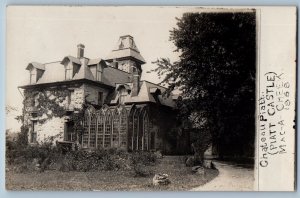 West Liberty Ohio OH Postcard RPPC Photo Chateau Piatt Castle Mac A Cheek c1930s