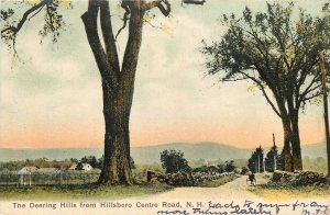 Postcard 1907 New Hampshire Deering Hills Hillsboro Centre Road Butler 24-6891