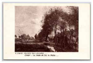 RPPC La route de Sin-le-Noble Painting by Jean Baptiste Corot Postcard Z4