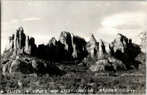 RPPC Cliffs in Lower Oak Creek Canyon, AZ Vintage Postcard G14