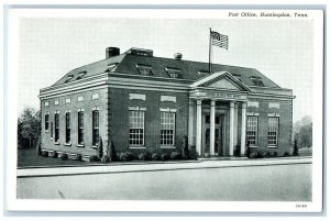 1940 Post Office Exterior Building Huntingdon Tennessee Vintage Antique Postcard