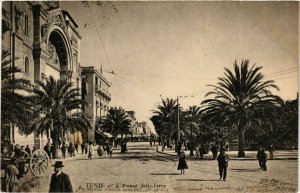 CPA AK TUNISIE TUNIS - L'Avenue Jules Ferry (239453)