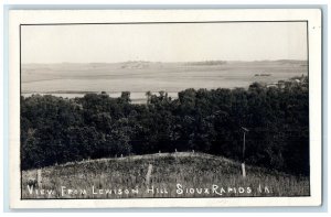 c1910's View From Lewison Hill Sioux Rapids Iowa IA RPPC Photo Antique Postcard