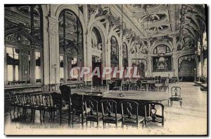 Old Postcard Monte Carlo Casino Roulette room