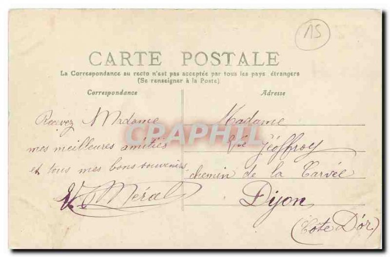 Old Postcard The Road Cantal Auvergne Lioran Murat's Cascade