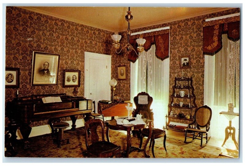 c1960 Parlor Octagon House Interior Watertown Wisconsin Vintage Antique Postcard 