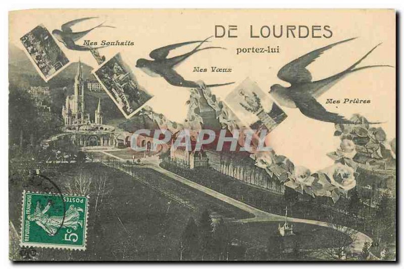 Old Postcard Lourdes