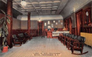Friendship New York New Friendship Hotel Lobby Vintage Postcard AA87879