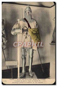 Postcard Old Paris Hotel des Invalides museum of costume Army War Port Charle...